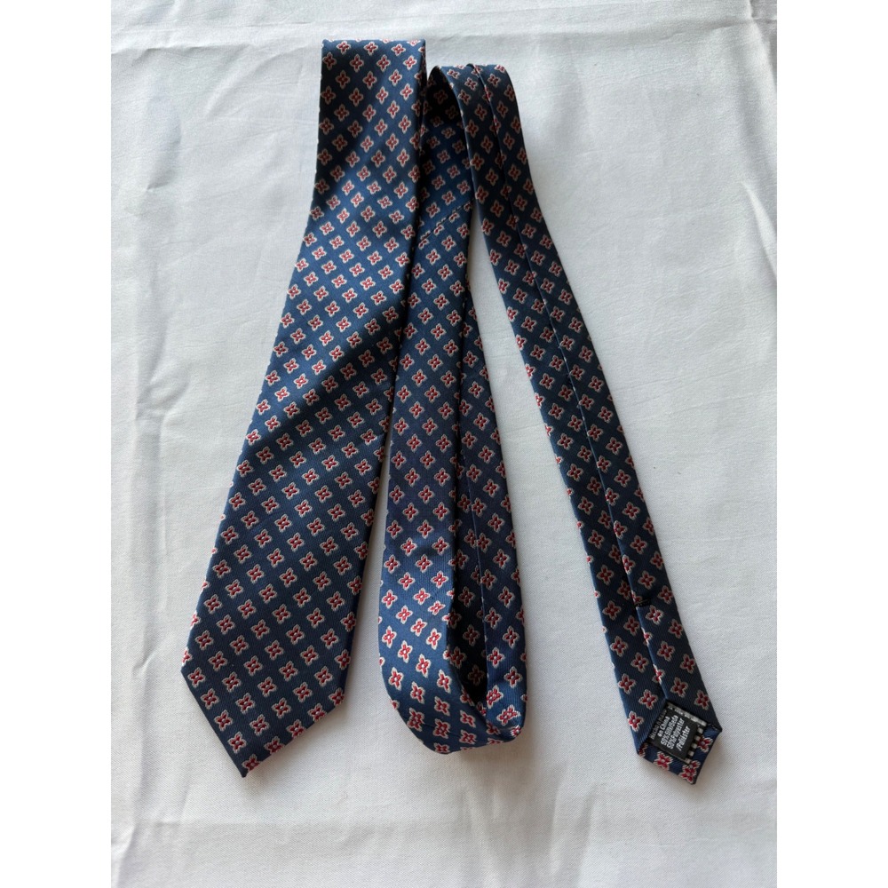 Ben Sherman Necktie Silk Blend Floral Pattern Business Casual‎ Blue Red